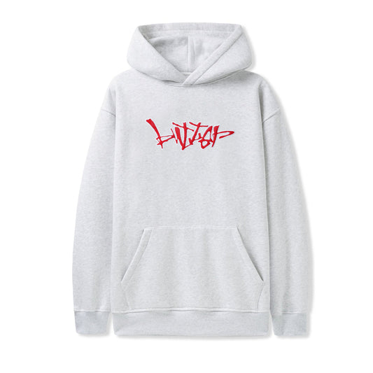 Scratch Applique Pullover Hoodie - Ash