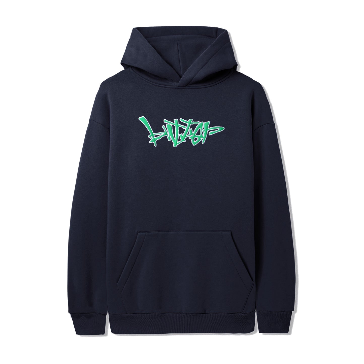 Scratch Applique Pullover Hoodie - Navy