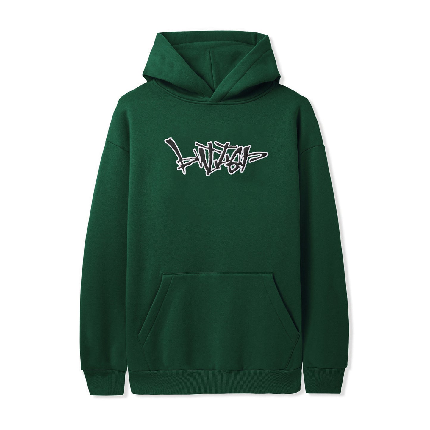 Scratch Applique Pullover Hoodie - Pine