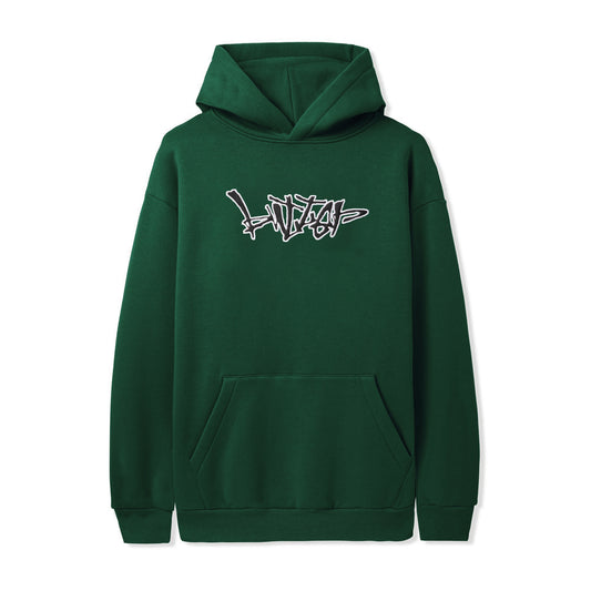 Scratch Applique Pullover Hoodie - Pine