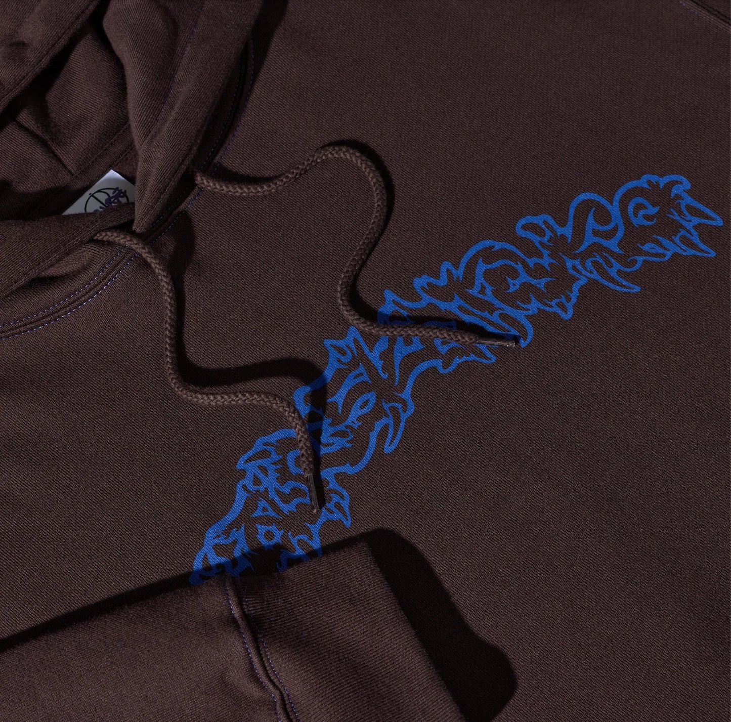 Contrast Dave Hoodie Crude Logo - Chocolate