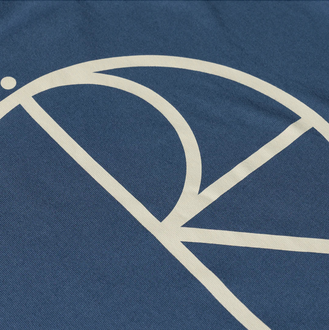 Contrast Tee Stroke Logo - Grey Blue