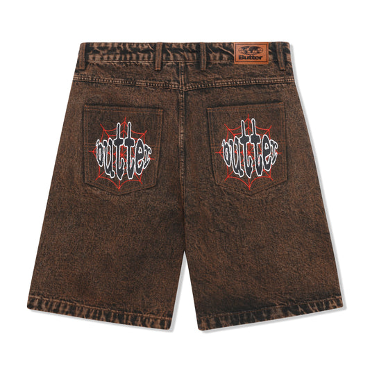 Spider Denim Short - Brown