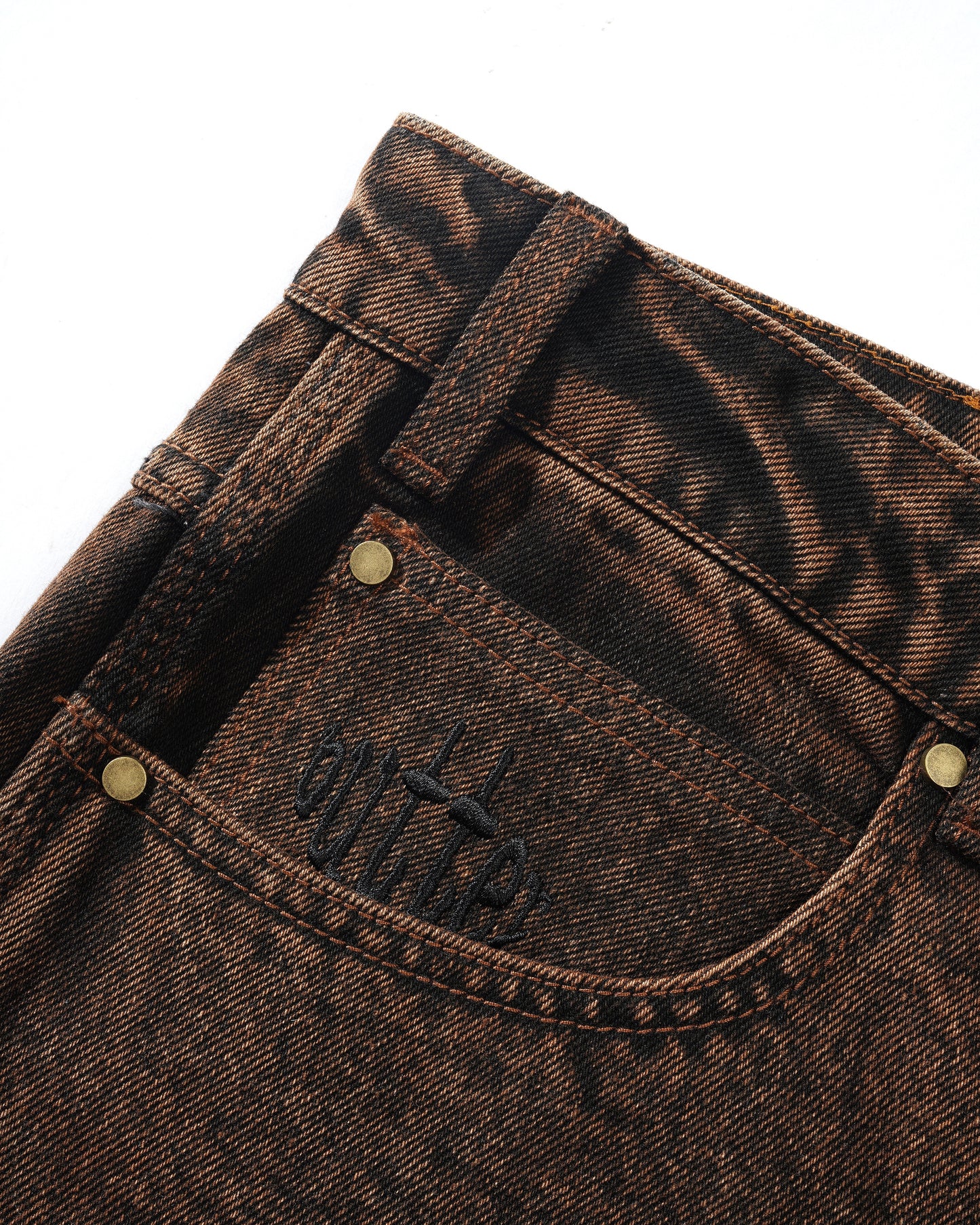 Spider Denim Short - Brown