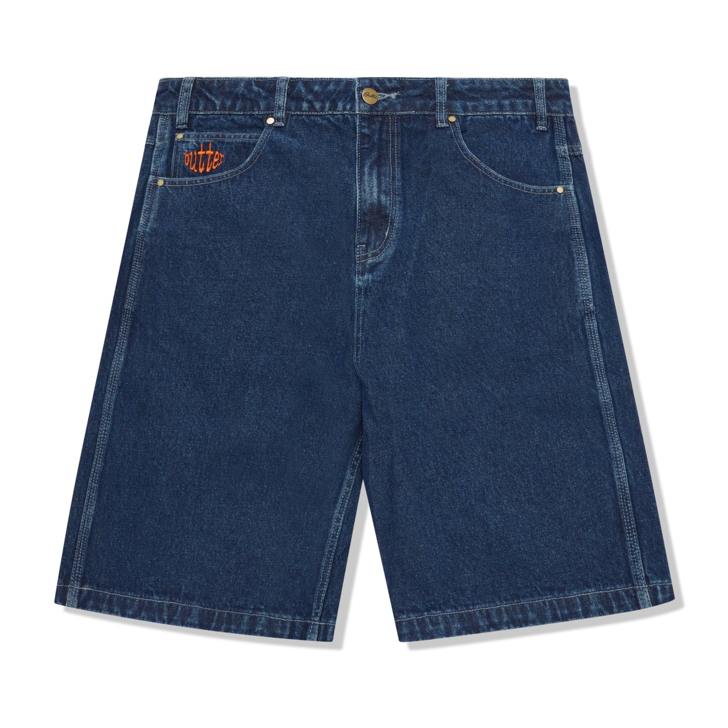 Spider Denim Shorts - Dark Indigo