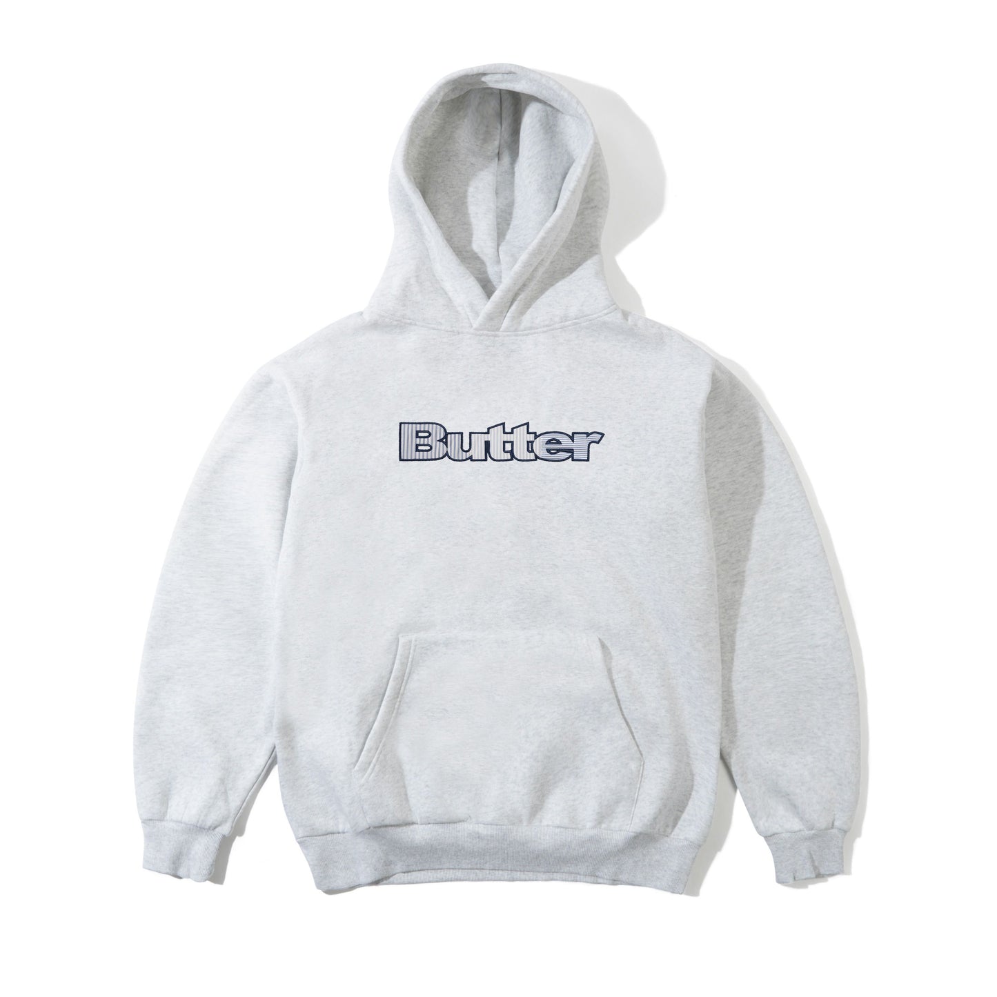Stripe Logo Applique Pullover Hood - Ash