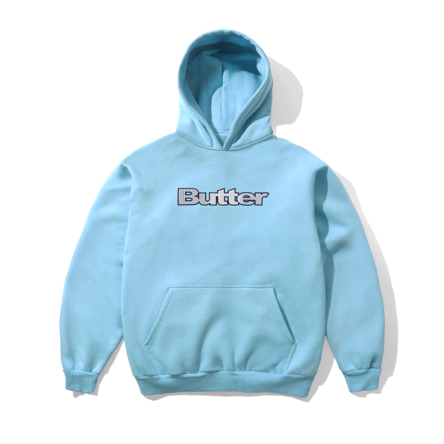 Stripe Logo Applique Pullover Hood - Sky