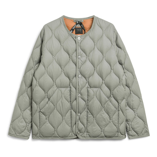 Military Crew Neck Down Jacket - Dusty Sage Green