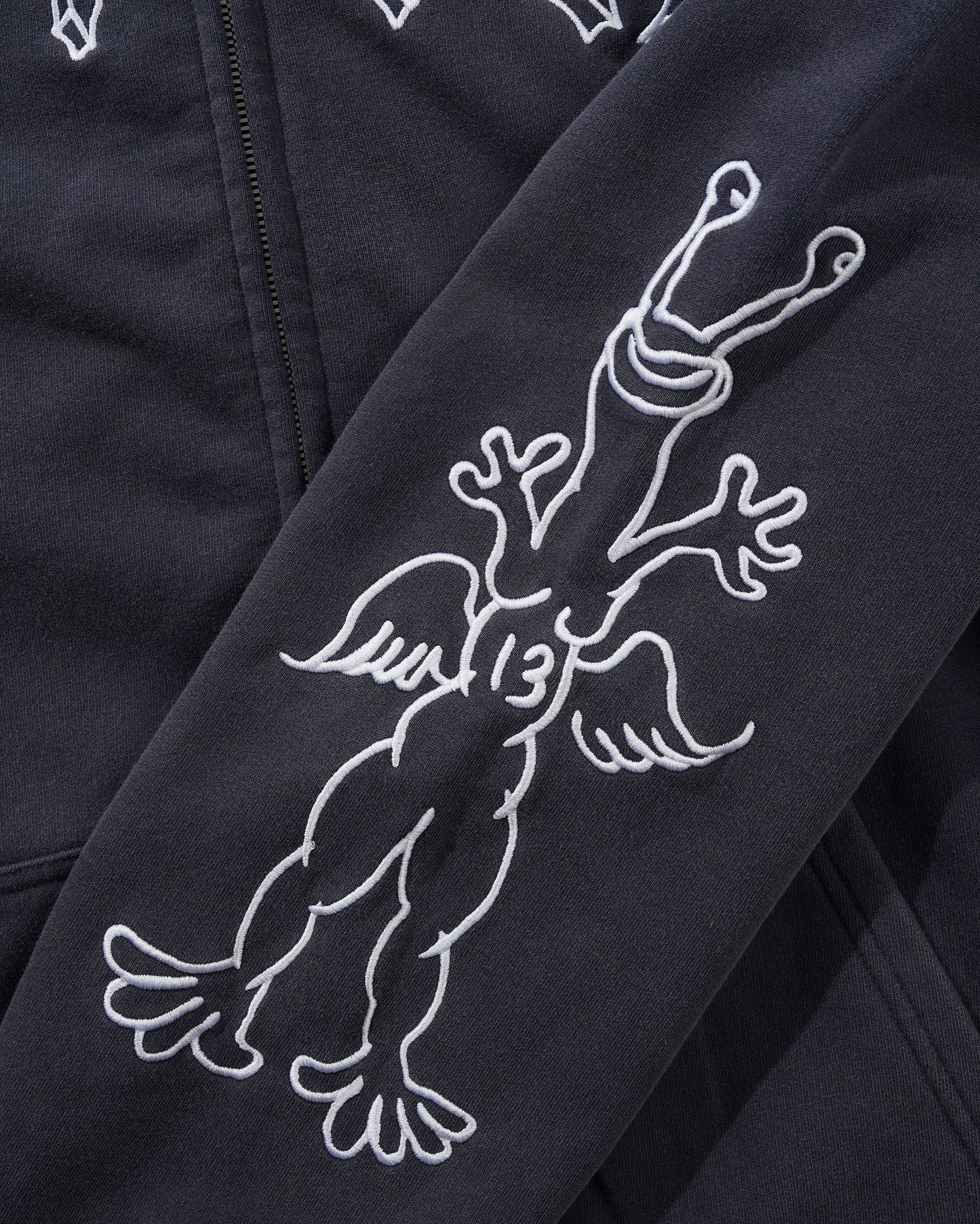 Thirteen Zip-Thru Hood - Washed Navy