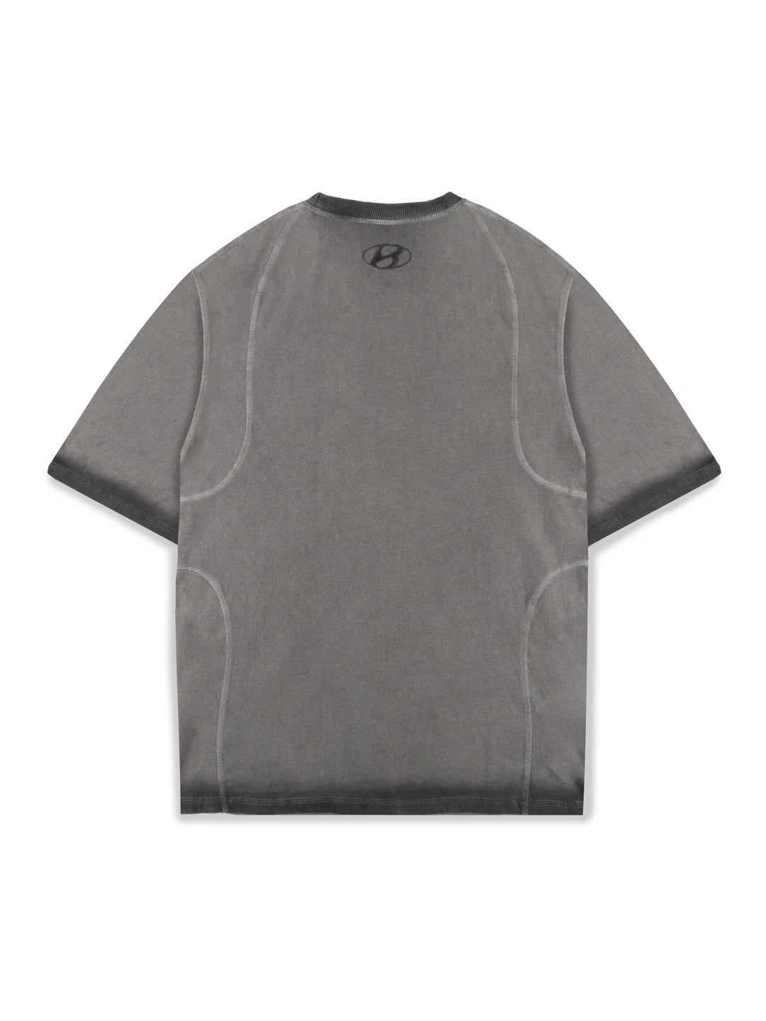 Overlock Enzyme Wash Tee - Grey