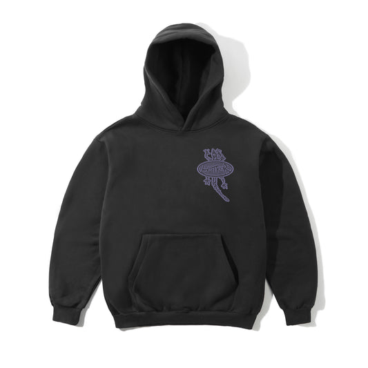 Wipeout Pullover Hood - Washed Black