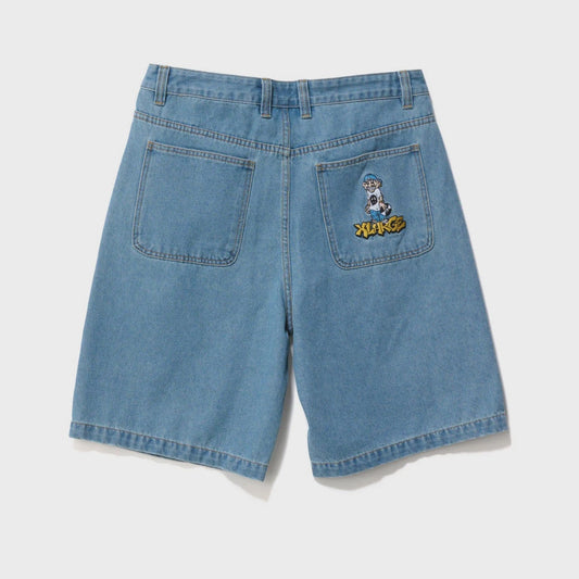 Peace Man Bull Denim Short - Mid Blue