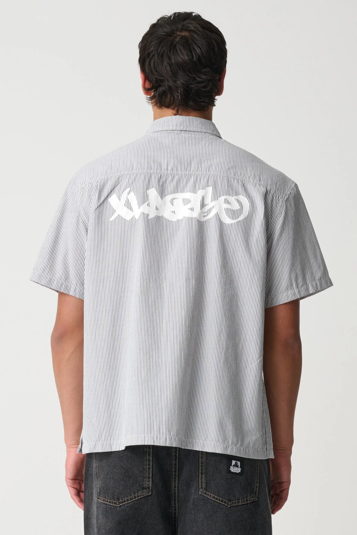Mark Gorilla Fit SS Shirt - Navy/White Stripe