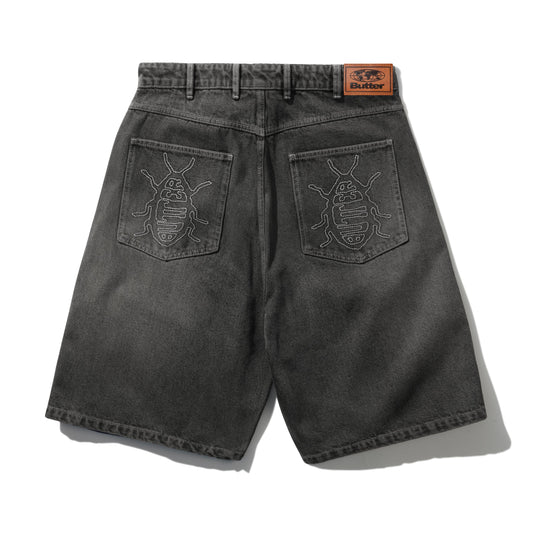 Roach Denim Shorts - Black Wash