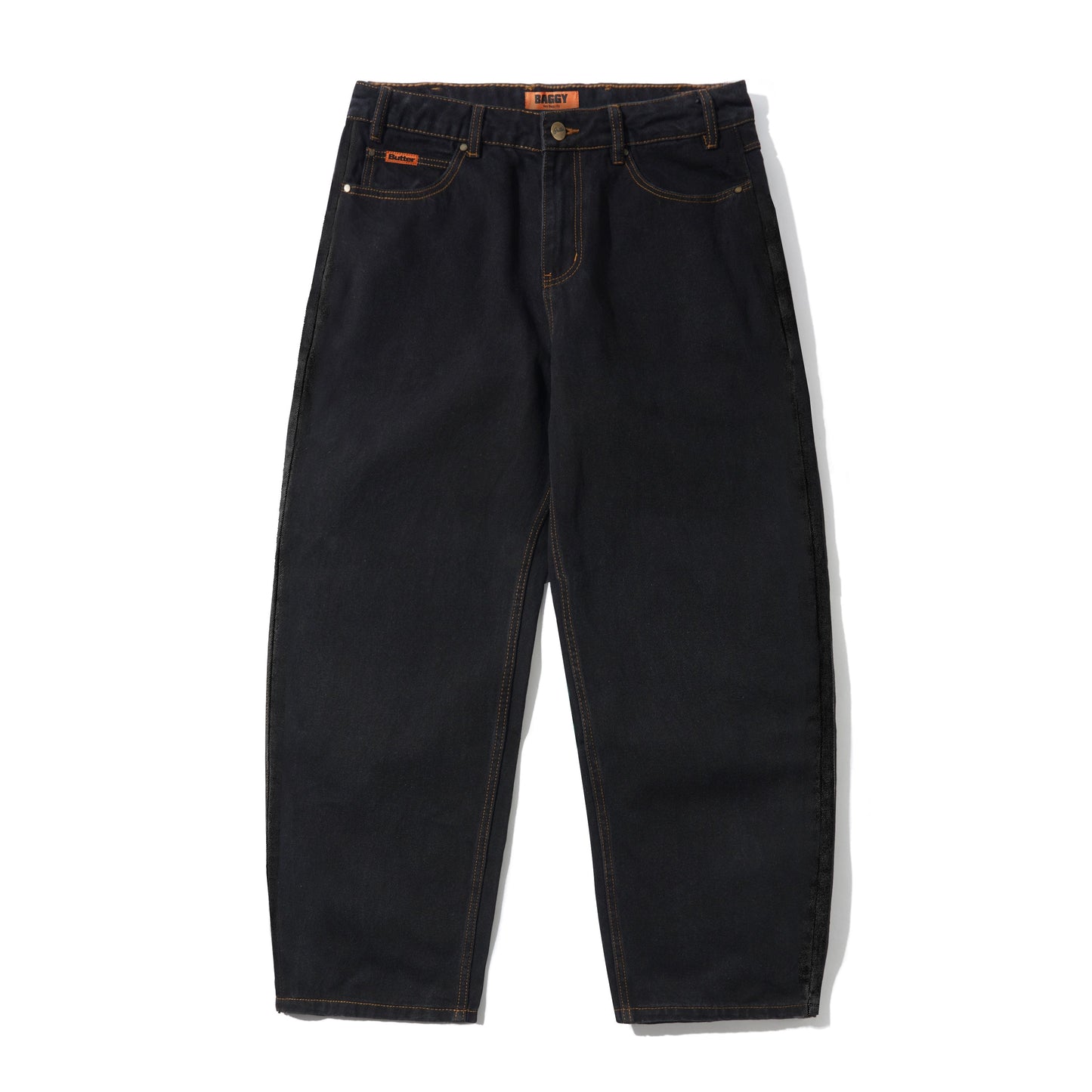 Baggy Denim Jeans - Washed Black