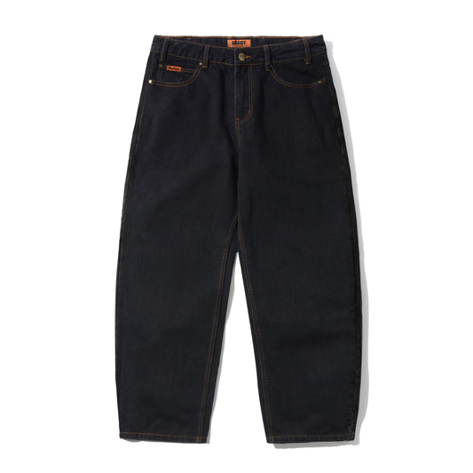 Baggy Denim Jeans - Washed Black