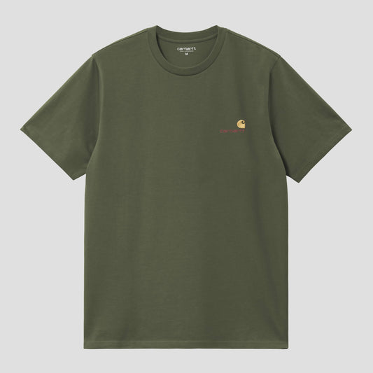 S/S American Script T-Shirt - Tarragon