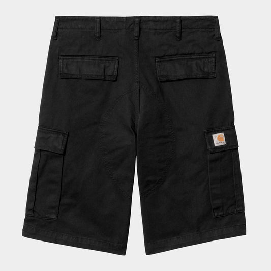 Regular Cargo Short - Garment Dyed Black