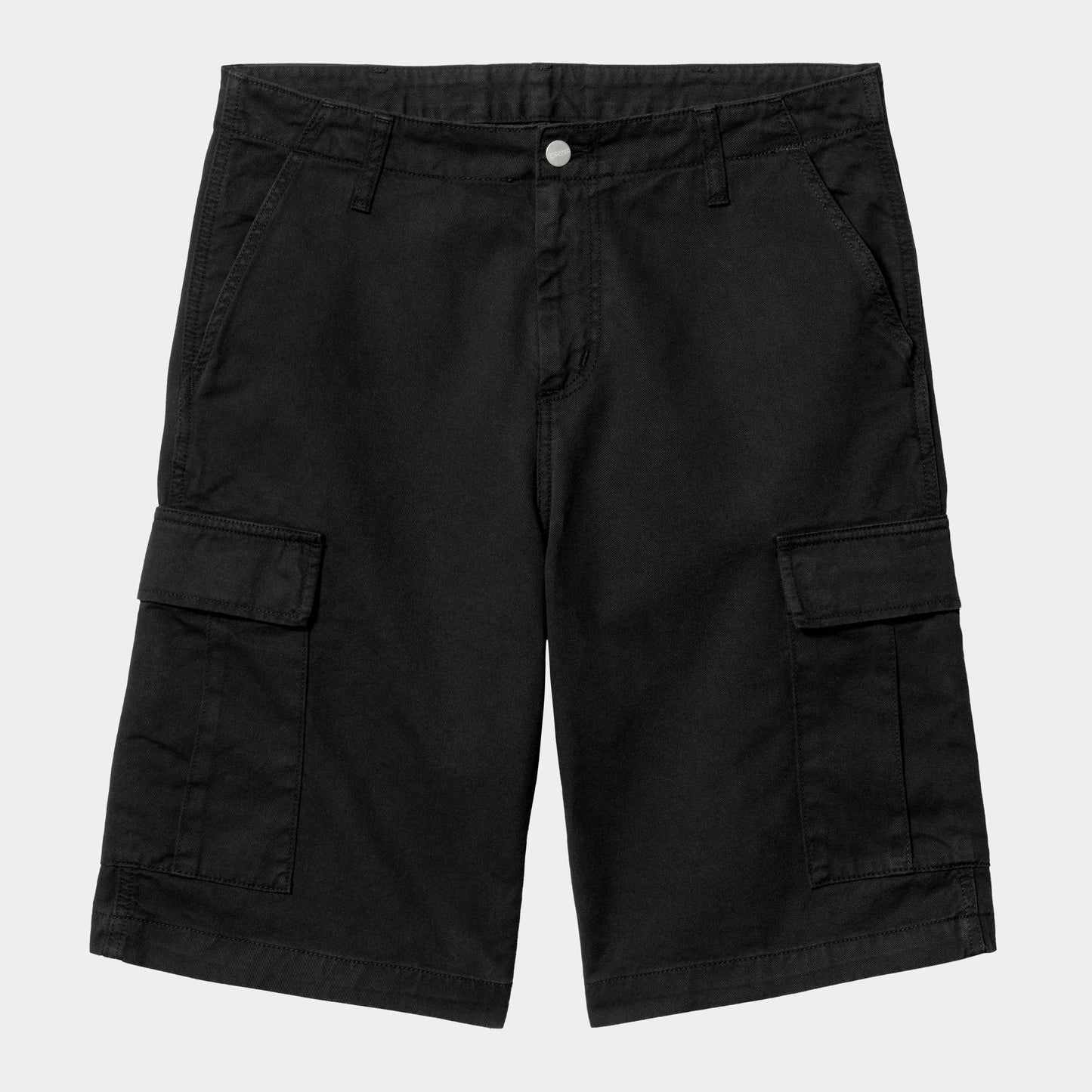 Regular Cargo Short - Garment Dyed Black
