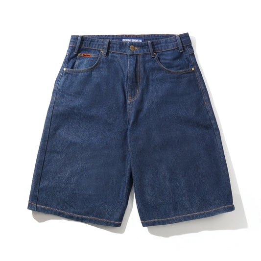 Baggy Denim Shorts - Dark Indigo