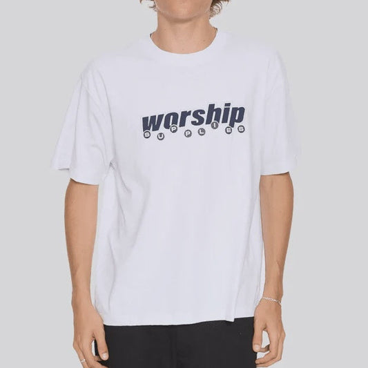 Line Stepper Tee - White