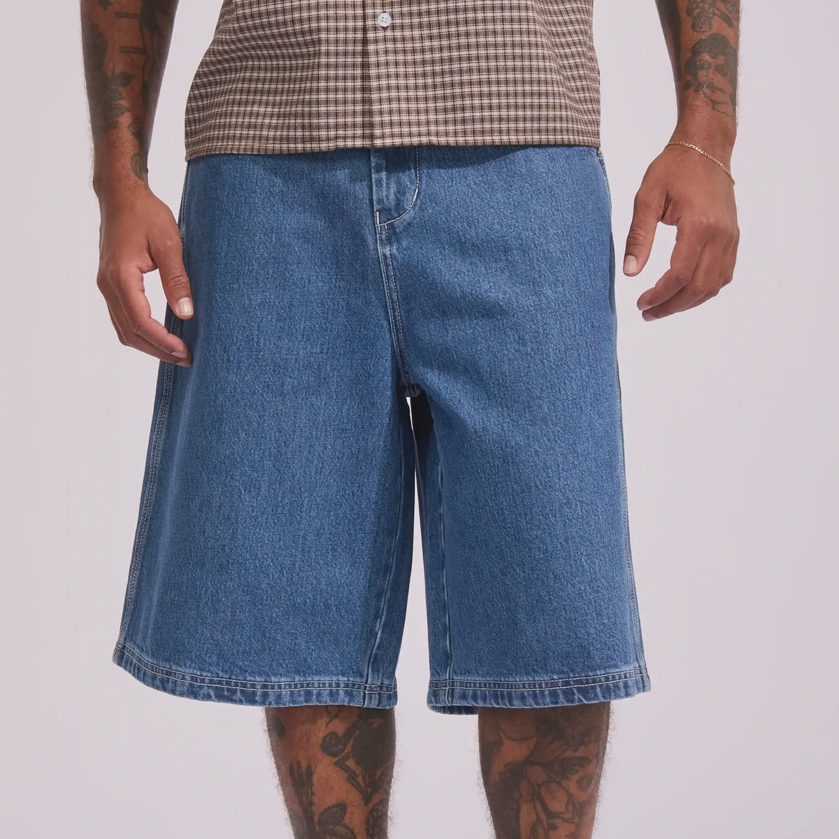 Obsidian Dozer Jean Short - Sky High Blue