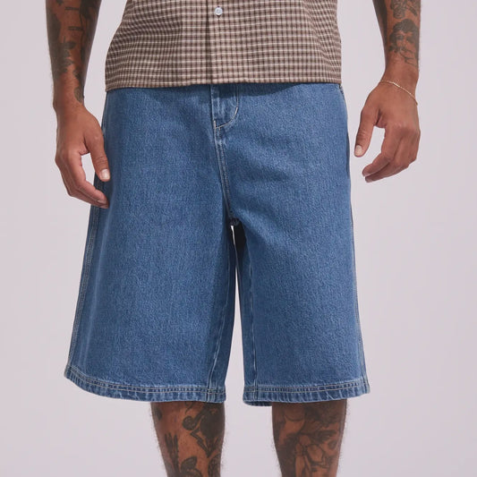Obsidian Dozer Jean Short - Sky High Blue