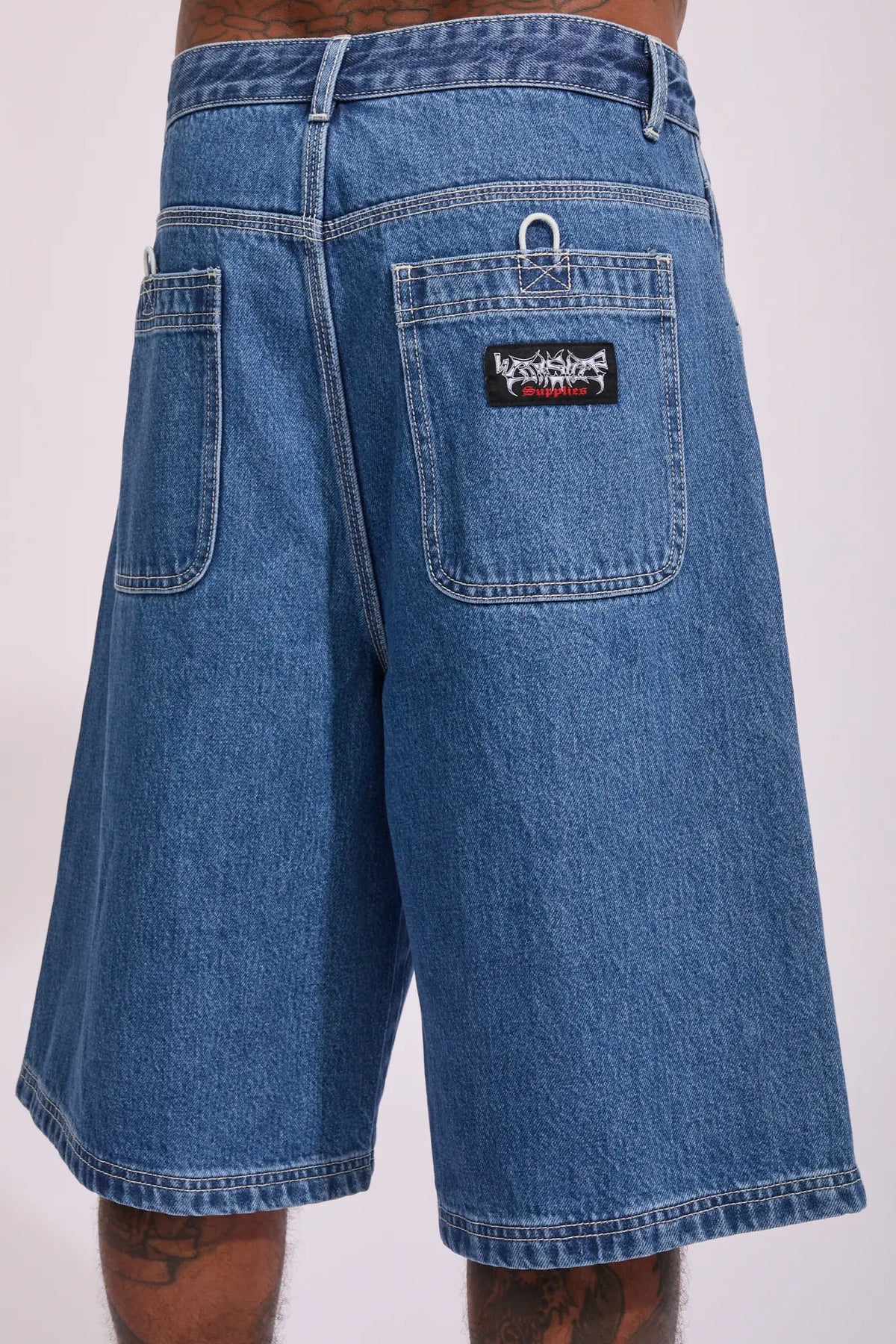 Obsidian Dozer Jean Short - Sky High Blue
