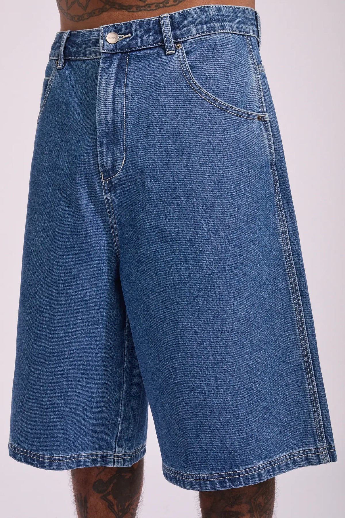 Obsidian Dozer Jean Short - Sky High Blue