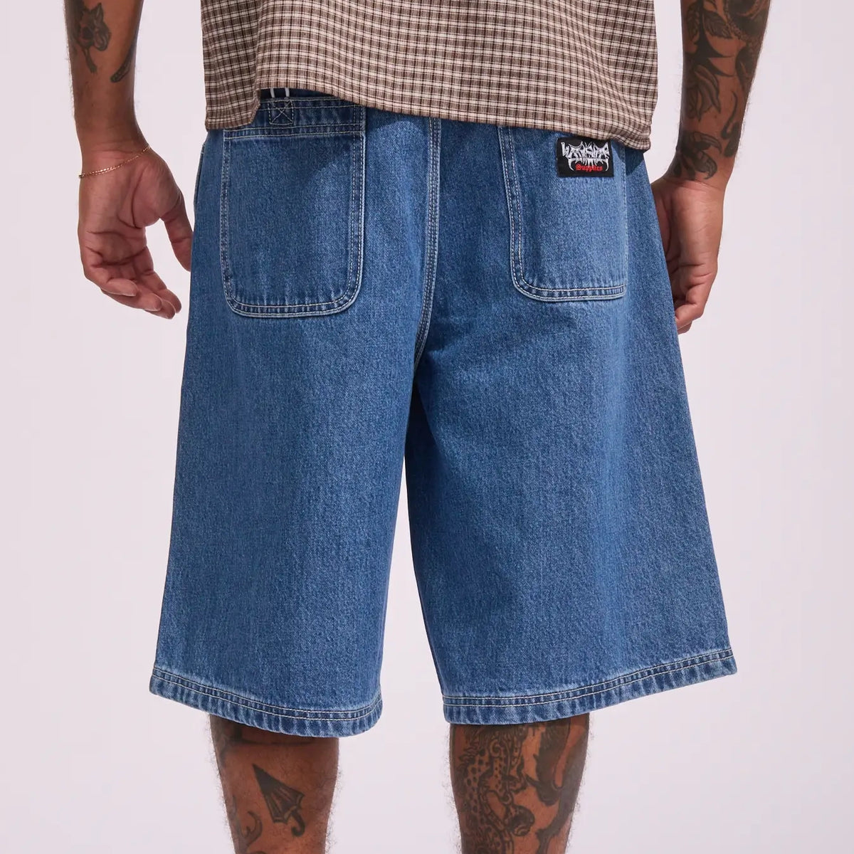 Obsidian Dozer Jean Short - Sky High Blue