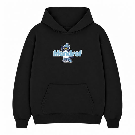 Friends Of 'Little Penguin' Hoody - Black / Sky