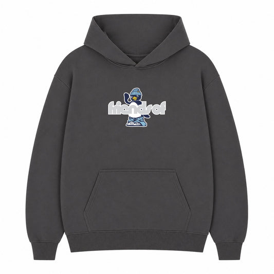 Friends Of 'Little Penguin' Hoody - Charcoal / Nimbus