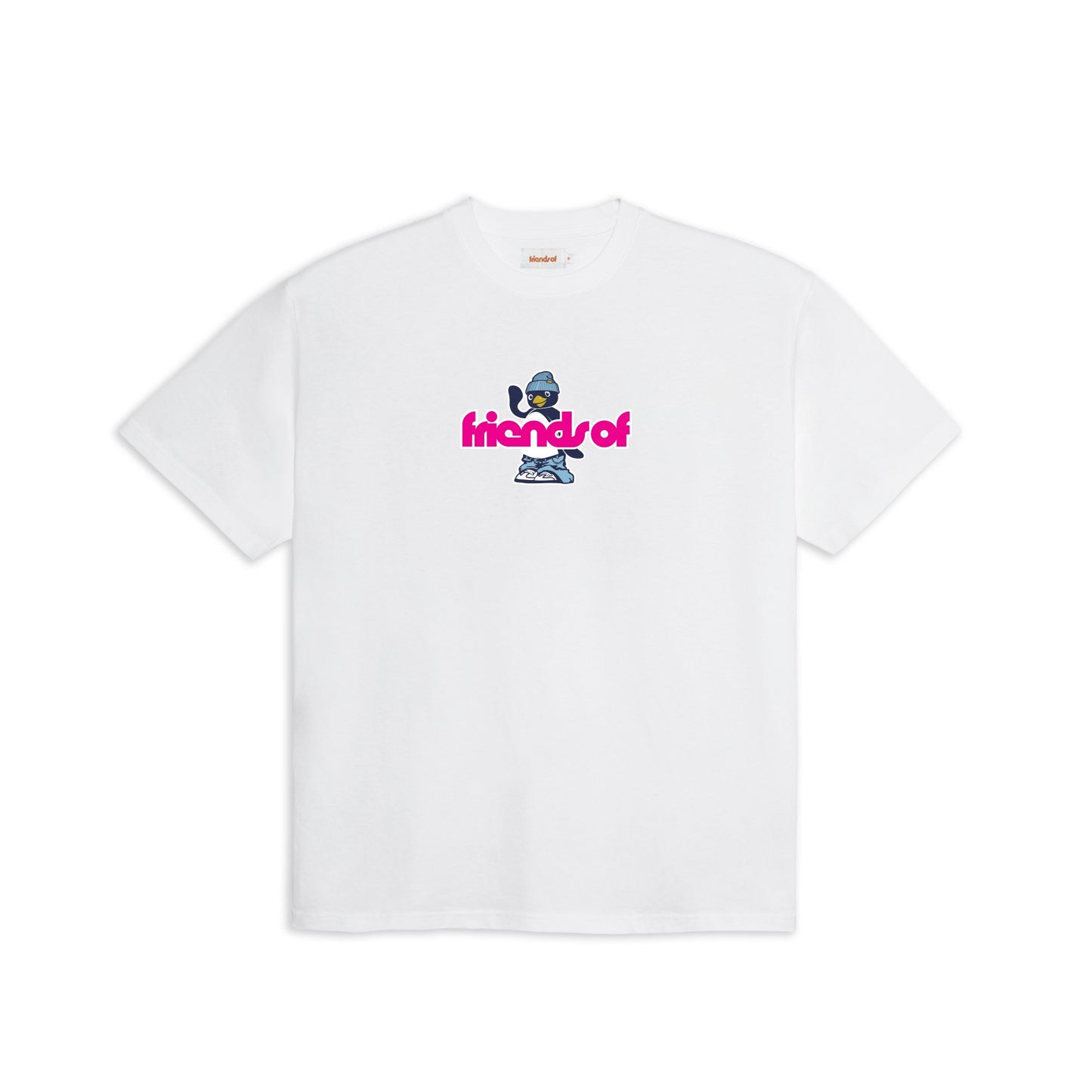 Friends Of 'Little Penguin ' T- Shirt - White/Pink
