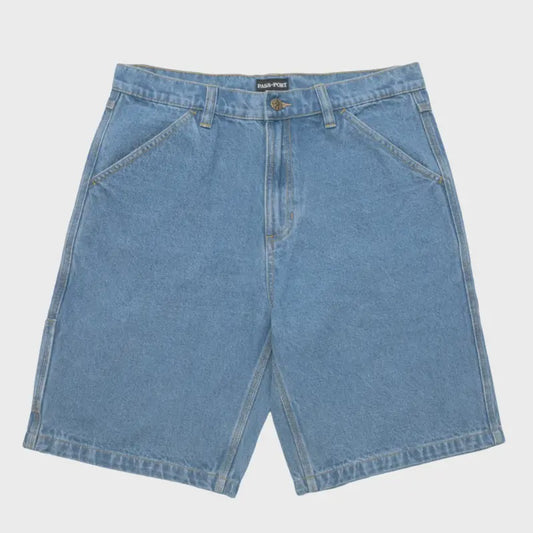 Denim Workers Club Short - Washed Light Indigo