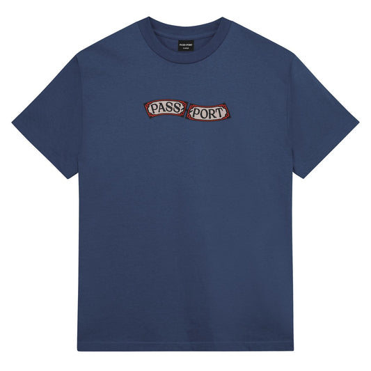 Red Flag Tee - Harbour Blue