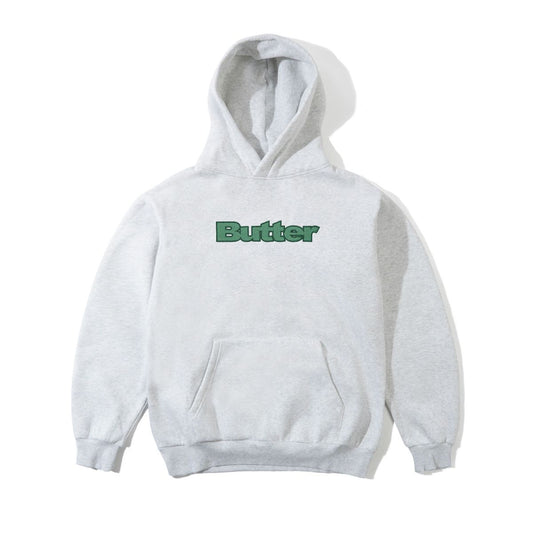 Textured Logo Pullover Hood - Ash