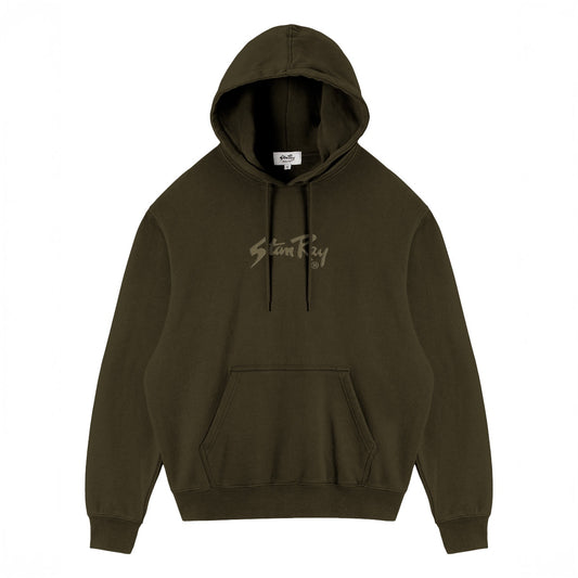 Emb Hoodie - Washed Oak