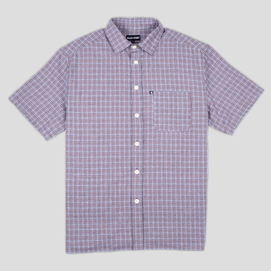 Workers Check S/S Shirt - Blue Heather