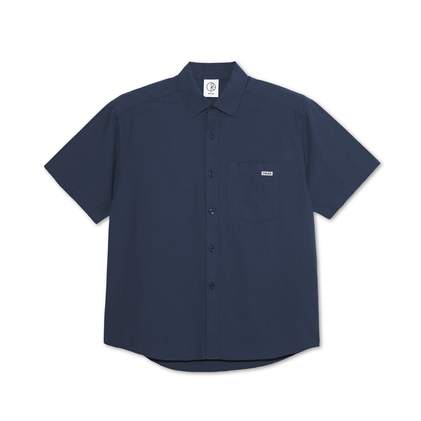 Seersucker Mitchell Shirt - Grey Blue