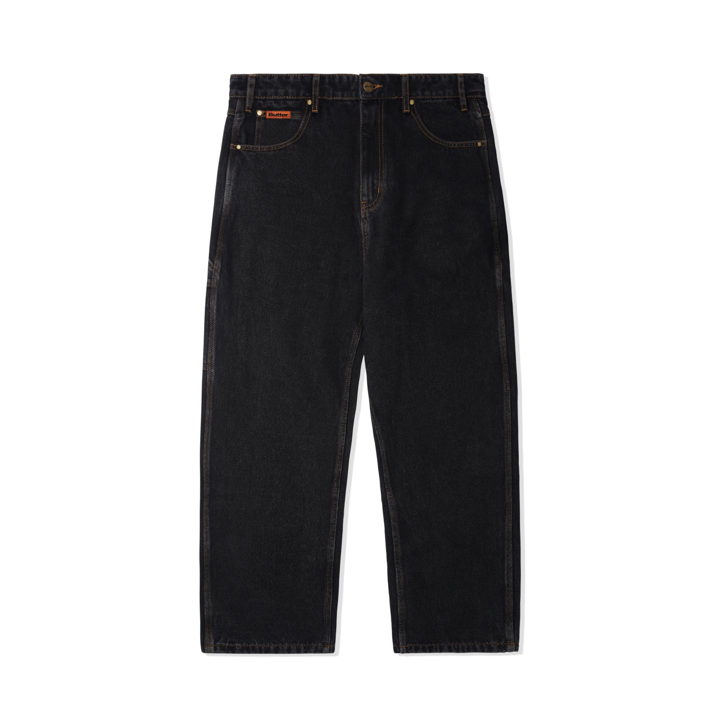 Relaxed Denim Jeans - Washed Black