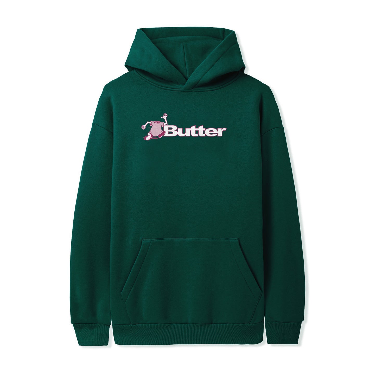 T-Shirt Logo Pullover Hoodie - Dark Green