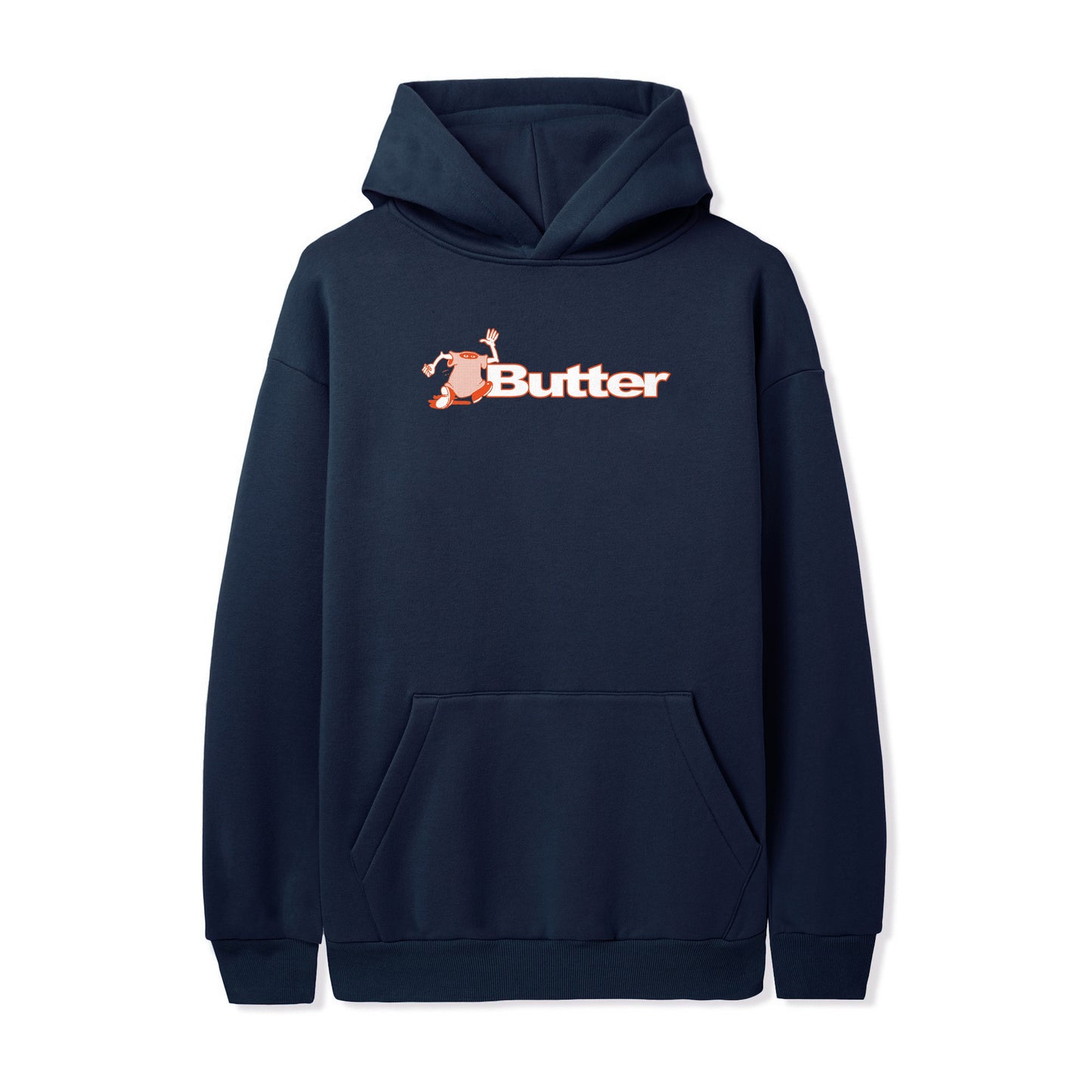 T-Shirt Logo Pullover Hoodie - Navy