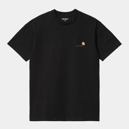 S/S American Script T-Shirt - Black